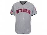 Pittsburgh Pirates Blank Grey Stitched 2016 Fashion Stars & Stripes Flex Base Baseball Jersey