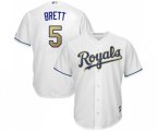 Kansas City Royals #5 George Brett Replica White Home Cool Base Baseball Jersey