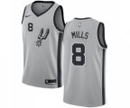 San Antonio Spurs #8 Patty Mills Swingman Silver Alternate NBA Jersey Statement Edition