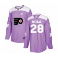 Philadelphia Flyers #28 Chris Bigras Authentic Purple Fights Cancer Practice Hockey Jersey