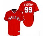 Cleveland Indians #99 Ricky Vaughn Replica Red 1974 Turn Back The Clock Baseball Jersey