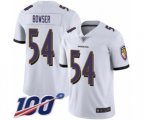 Baltimore Ravens #54 Tyus Bowser White Vapor Untouchable Limited Player 100th Season Football Jersey