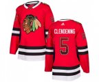 Chicago Blackhawks #5 Adam Clendening Authentic Red Drift Fashion NHL Jersey