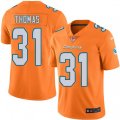 Miami Dolphins #31 Michael Thomas Elite Orange Rush Vapor Untouchable NFL Jersey