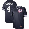 Nike New York Yankees #4 Lou Gehrig Navy Authentic Cooperstown Collection Stitched Baseball Jersey