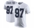 Dallas Cowboys #97 Taco Charlton White Rush Pride Name & Number T-Shirt
