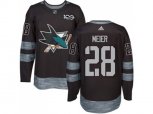 Adidas San Jose Sharks #28 Timo Meier Black 1917-2017 100th Anniversary Stitched NHL Jersey