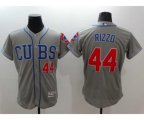 Men Chicago Cubs #44 Anthony Rizzo Majestic grey Flexbase Authentic Collection Player Jersey