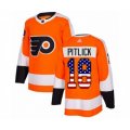 Philadelphia Flyers #18 Tyler Pitlick Authentic Orange USA Flag Fashion Hockey Jersey
