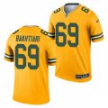 Green Bay Packers #69 David Bakhtiari Nike Gold 2021 Inverted Legend Jersey