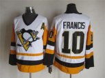 NHL Pittsburgh Penguins #10 Francis Throwback white-yellow jerseys