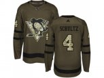 Adidas Pittsburgh Penguins #4 Justin Schultz Green Salute to Service Stitched NHL Jersey