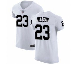 Oakland Raiders #23 Nick Nelson White Vapor Untouchable Elite Player Football Jersey