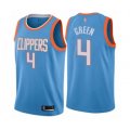 Los Angeles Clippers #4 JaMychal Green Authentic Blue Basketball Jersey - City Edition
