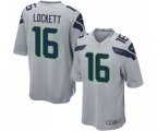 Seattle Seahawks #16 Tyler Lockett Game Grey Alternate Football Jersey