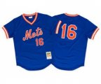 1986 New York Mets #16 Dwight Gooden Authentic Royal Blue Throwback Baseball Jersey