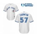 Toronto Blue Jays #57 Trent Thornton Authentic White Home Baseball Player Jersey