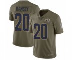 Los Angeles Rams #20 Jalen Ramsey Limited Olive 2017 Salute to Service Football Jersey