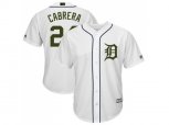 Detroit Tigers #24 Miguel Cabrera White New Cool Base 2018 Memorial Day Stitched MLB Jersey