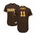 San Diego Padres #11 Ty France Brown Alternate Flex Base Authentic Collection Baseball Player Jersey