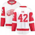 Detroit Red Wings #42 Martin Frk Fanatics Branded White Away Breakaway NHL Jersey