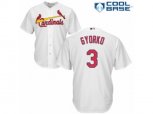 St. Louis Cardinals #3 Jedd Gyorko Authentic White Home Cool Base MLB Jersey