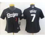 Los Angeles Dodgers #7 Julio Urias Black 2020 World Series Stitched Baseball Jersey