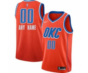 Oklahoma City Thunder Customized Swingman Orange Finished Basketball Jersey - Statement Edition