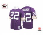 Minnesota Vikings #22 Paul Krause Purple Team Color Authentic Throwback Football Jersey