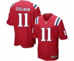 New England Patriots #11 Julian Edelman Game Red Alternate Football Jersey