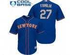 New York Mets #27 Jeurys Familia Authentic Royal Blue Alternate Road Cool Base MLB Jersey