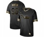 Philadelphia Phillies #96 Tommy Hunter Authentic Black Gold Fashion Baseball Jersey