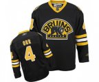 Reebok Boston Bruins #4 Bobby Orr Premier Black Third NHL Jersey