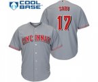 Cincinnati Reds #17 Chris Sabo Replica Grey Road Cool Base Baseball Jersey