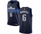 Dallas Mavericks #6 Josh McRoberts Authentic Navy Blue Basketball Jersey Statement Edition
