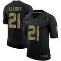 Dallas Cowboys #21 Ezekiel Elliott Camo 2020 Salute To Service Limited Jersey