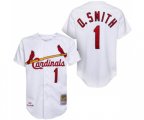 1992 St. Louis Cardinals #1 Ozzie Smith Authentic White Throwback Baseball Jersey