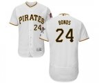 Pittsburgh Pirates #24 Barry Bonds White Home Flex Base Authentic Collection Baseball Jersey
