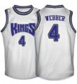 Sacramento Kings #4 Chris Webber Swingman White Throwback NBA Jerseys