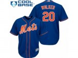 New York Mets #20 Neil Walker Authentic Royal Blue Alternate Home Cool Base MLB Jersey