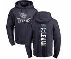 Tennessee Titans #77 Taylor Lewan Navy Blue Backer Pullover Hoodie