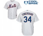 New York Mets #34 Noah Syndergaard Replica White Home Cool Base Baseball Jersey