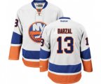 New York Islanders #13 Mathew Barzal Authentic White Away NHL Jersey