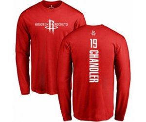 Houston Rockets #19 Tyson Chandler Red Backer Long Sleeve T-Shirt