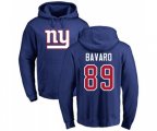 New York Giants #89 Mark Bavaro Royal Blue Name & Number Logo Pullover Hoodie