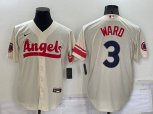 Los Angeles Angels #3 Taylor Ward Cream 2022 City Connect Cool Base Stitched Jersey