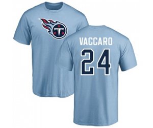 Tennessee Titans #24 Kenny Vaccaro Light Blue Name & Number Logo T-Shirt