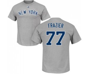MLB Nike New York Yankees #77 Clint Frazier Gray Name & Number T-Shirt