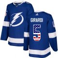 Tampa Bay Lightning #5 Dan Girardi Authentic Blue USA Flag Fashion NHL Jersey