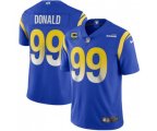 Los Angeles Rams 2022 #99 Aaron Donald Blue With 4-star C Patch Stitched NFL Jersey